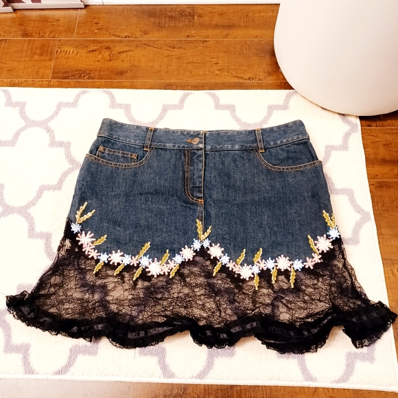 R.E.D. Valentino Denim Skirt New without tags - Picture 3 of 15